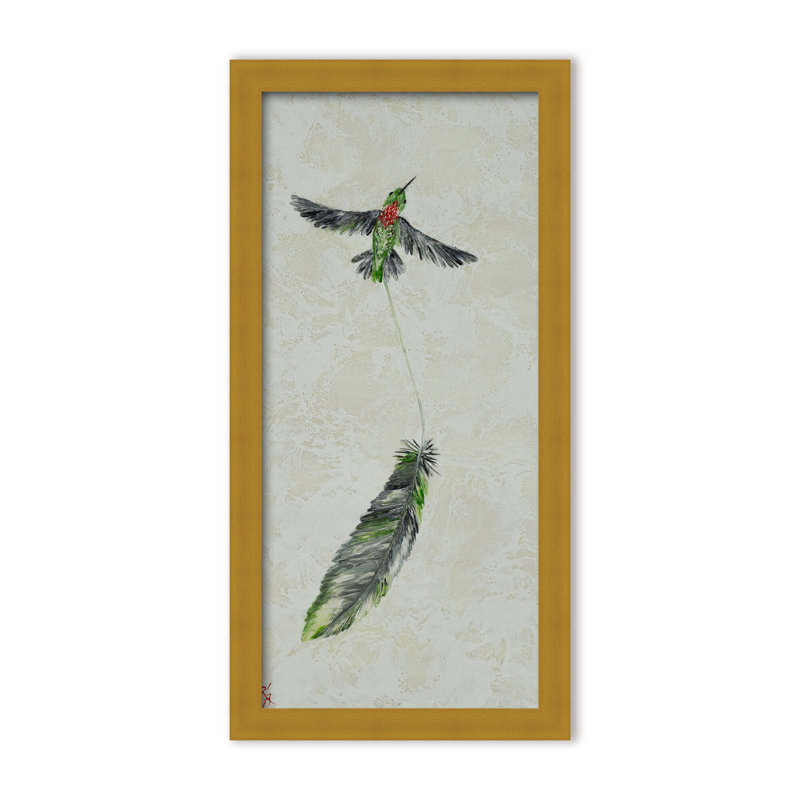 Nature Inspired "Vivid Flutter" Canvas Wall Art By , 16" H x 8" W, Framed Print, Brown