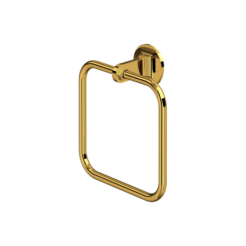 Unlacquered Brass Modern Wall Mounted Towel Ring
