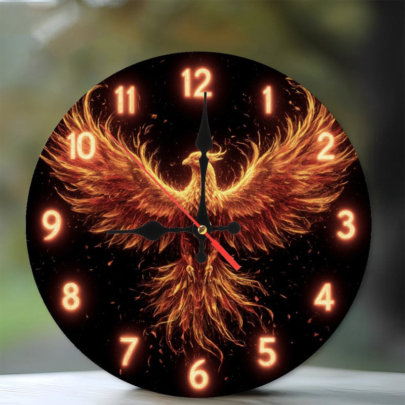 Fiery Phoenix - chiffres de l'horloge