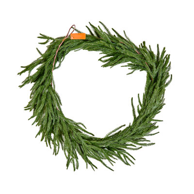 Faux Norfolk Christmas Garland 9Ft Artificial Greenery Xmas Decor for Fireplace