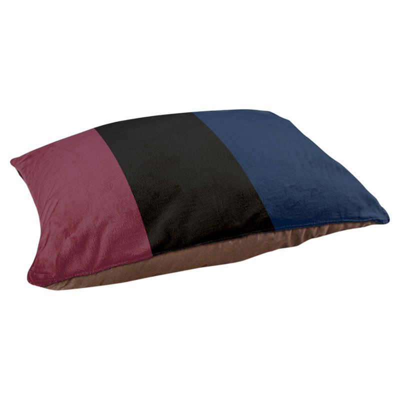 Coussin Cleveland, Vin / noir / bleu marine, Grand (l 40 po x P 30 po x H 14 po)