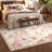  Kaldi Floral Washable Vintage Soft Non Slp Pink 6X9 Area Rugs for Living Room Bedroom Dining Room Low Pile Ultra-Thin Boho Carpet-976889818-989910808