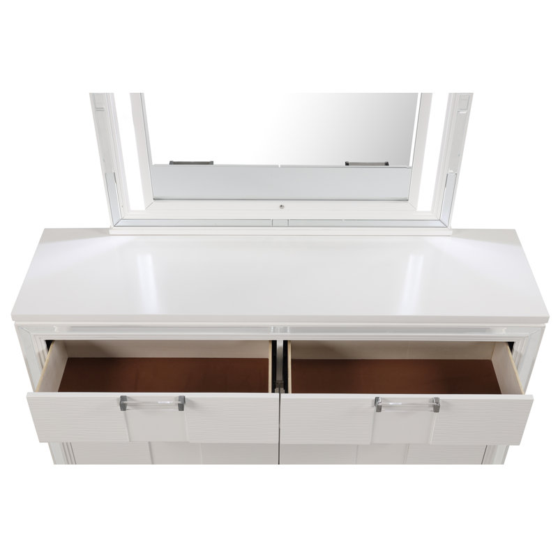 Commode Genoa G05790-D (sans miroir), blanc scintillant