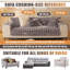 Soft Plush Sofa Cover - New Non-Slip Sofa Covers 1 2 3 Seater, Rabbit Faux Fur Couch Covers, Fluffy Couch Cover, Sofa Cover L Shape Furniture Protector For Living Room