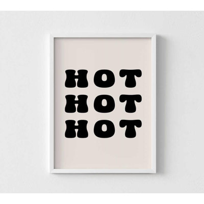 «Hot Hot» - reproduction d'art encadrée - art mural personnalisé sur papier aquarelle