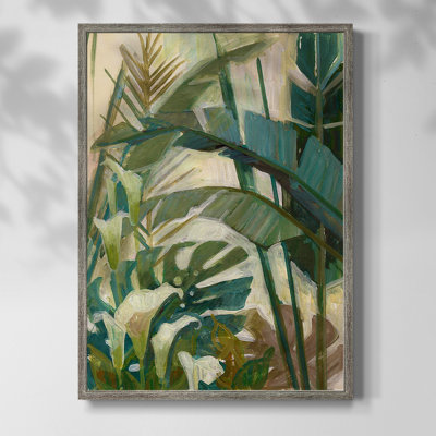 Nouveau cadre tropical imprimé - bois massif