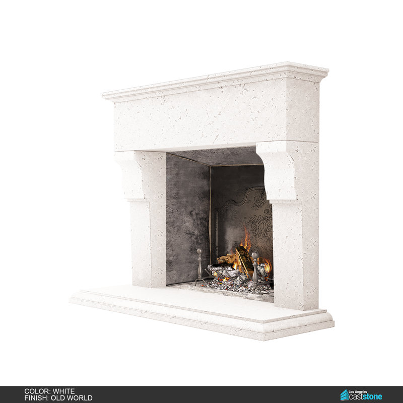 Martel Fireplace Surround, White Old World