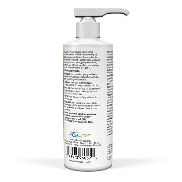 Maintain for Ponds Algues Control, 8 oz / 236 ml