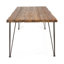 Table de salle à manger ZION INDUSTRIAL BOIS ET MÉTAL RECTANGULAIRE