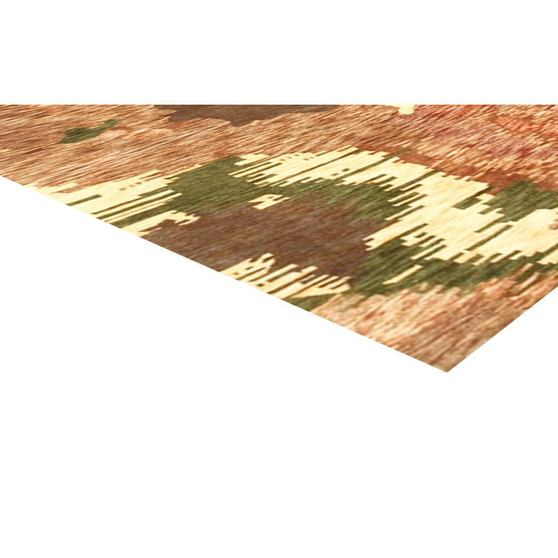 Tapis unique noué à la main brun de 5 pi x 8 pi Pursell