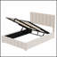 Lit plateforme tapissier avec système de rangement hydraulique, beige, alliant confort et organisation pour les chambres modernes-1349139144-1349139145