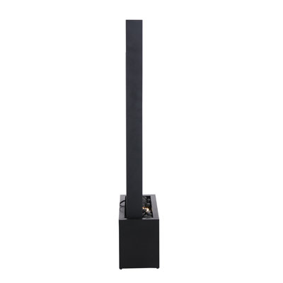 Versatile Zen Metal Fountain with Stone Brick Accent 