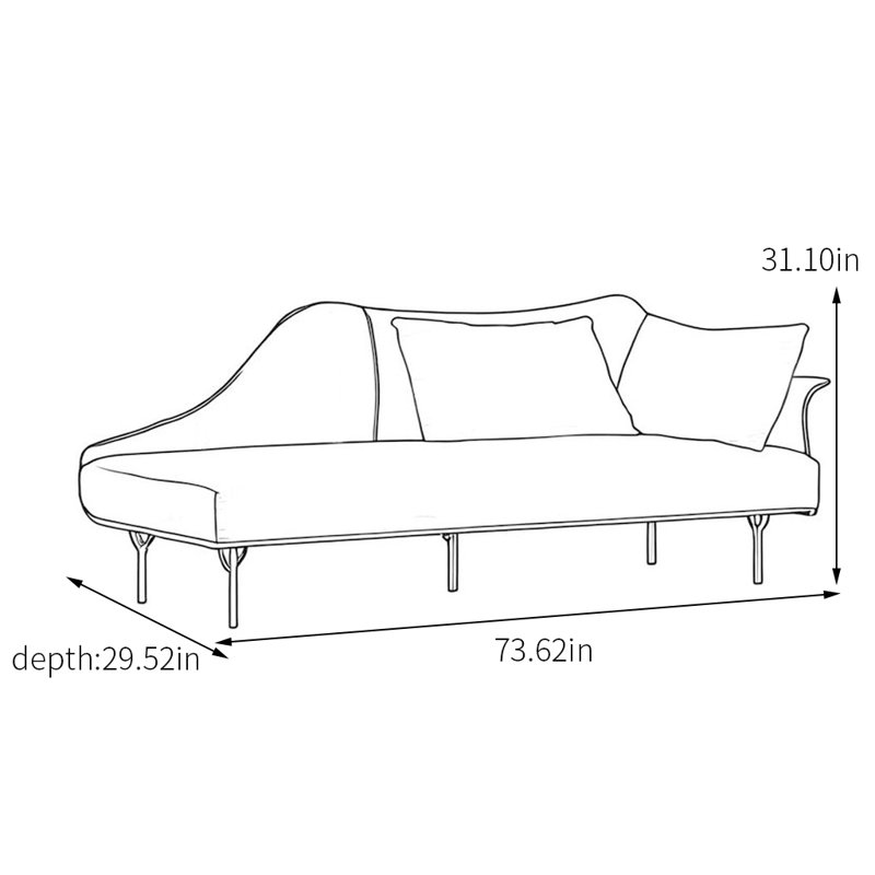 Comfortable Soft Chaise Longue, Right Hand Facing, Green