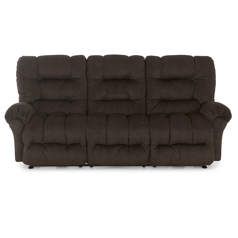 Upholstered 92.5'' Reclining Sofa, Sand