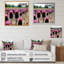 Champ de fleurs de chardon rose - chardon, art mural-2053894566-2053894569