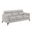 Canapé Teli, microfibre brun clair brun clair, pieds en métal noir, 79 po-119044029