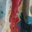 Toile de marbre fusion rouge et beige artistique - rideau occultant en marbre abstrait - 1 panneaux-107539703