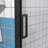 Single Sliding Shower Door 56-60" W X 72" H Semi-Frameless Shower Glass Panel, 1/4" (6Mm) Clear Tempered Glass, Transparent Safety Film For Glass,Aluminium Alloy Matte Black,Reversible Installation