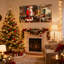 Ensemble de 3 impressions sur toile de Noël, père Noël dans un atelier faisant des bottes-1276433776