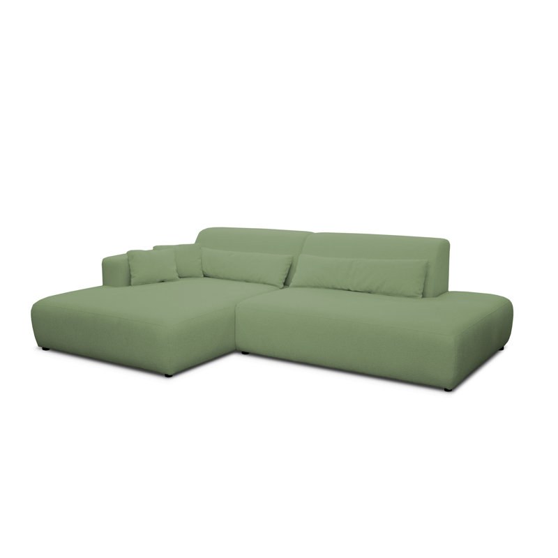 5 Seater Corner Sofa , Green, Left Hand Facing