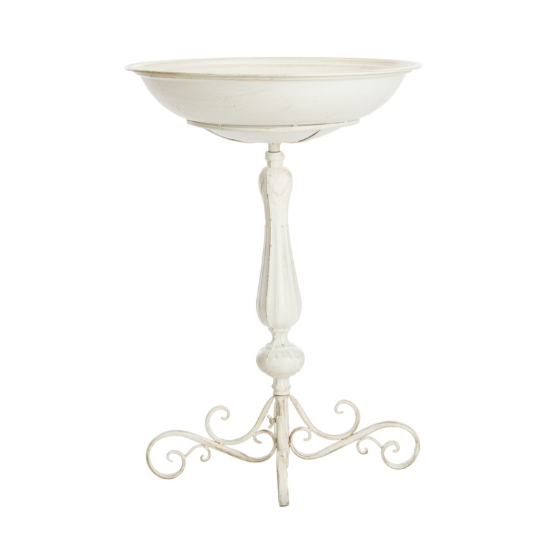 Orian Bird Bath, Pearl White