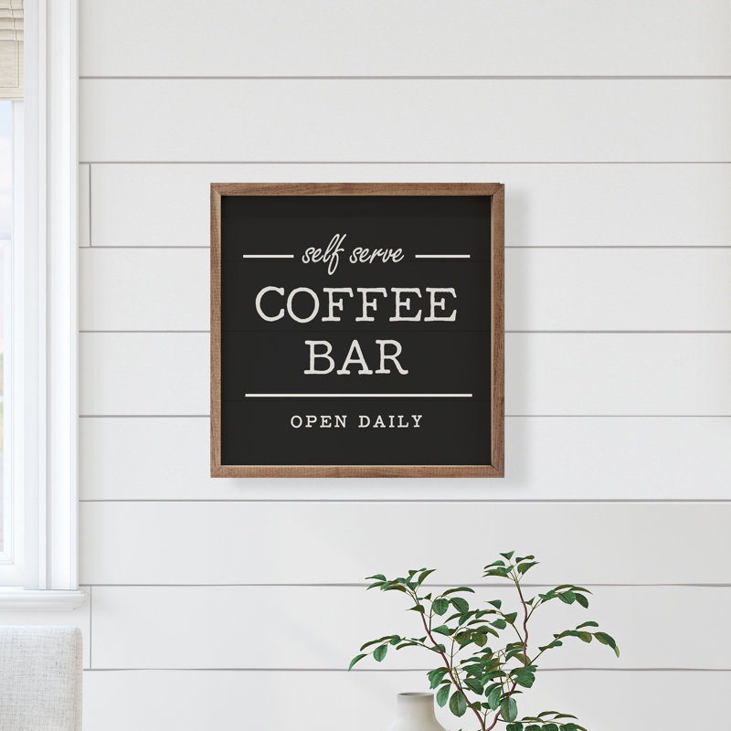 Self Serve Coffee Bar Black, 4" H x 4" W