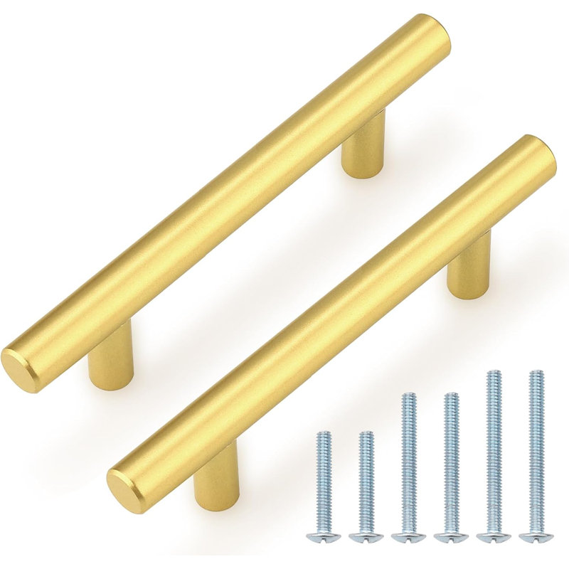 Modern Cabinet Pulls, Gold, 5.6"