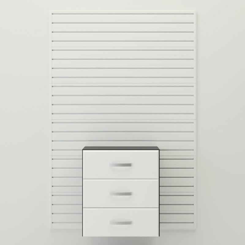 Armoire de rangement murale à 3 tiroirs Flow, Blanc