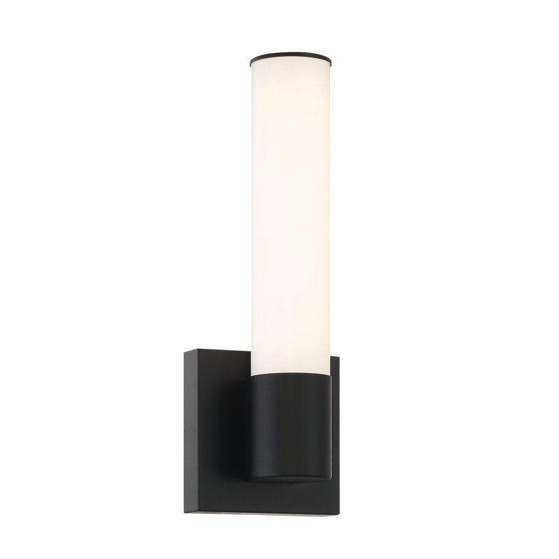 Camodeca Steel LED Armed Sconce, Matte Black