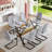 7-Piece Glass Top Dining Table Sets-852886303-852886376