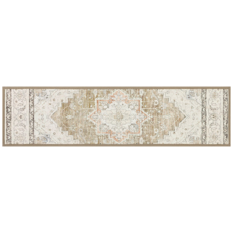 Tapis d'escalier antidérapants pour l'intérieur, Brun / beige
