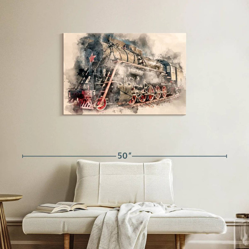 Mehar Steam Engine Colors, 24" H x 36" W