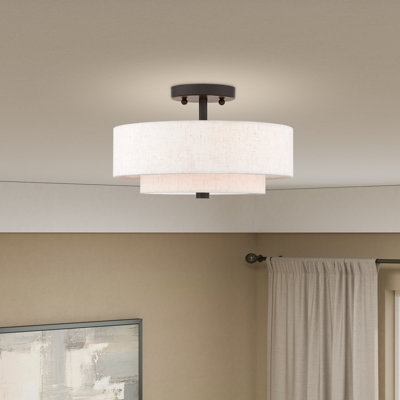 Jorgan Linen Blend Semi Flush Mount