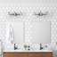 Luminaire de meuble-lavabo noir et laiton avec abat-jour en verre, intensité variable, base E26 - Certifié UL-750331724-750331722