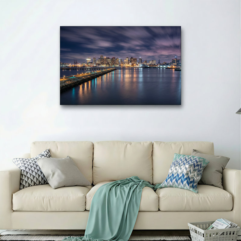 «City Night», reproduction d'art sur toile, ensemble de 1, Wrapped Canvas, 24"H x 36"W