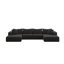 Canapé modulaire surdimensionné en chenille surdimensionné - Canapé en L 162 po avec 6 coussins, aucun assemblage requis-663000004