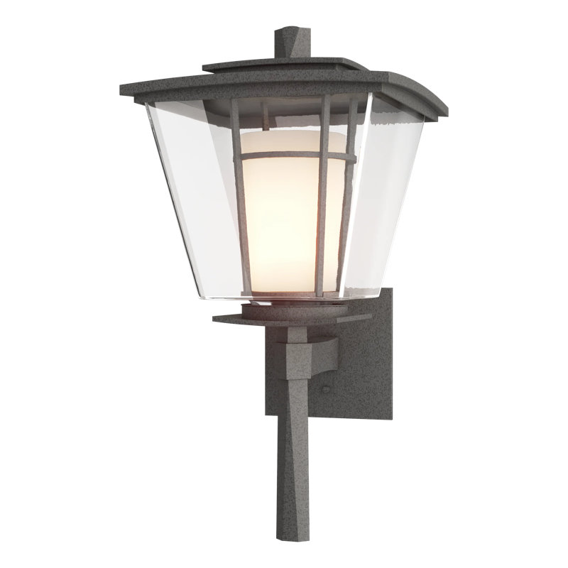 Lanterne murale d'extérieur 1 lumière Beacon Hall, Fer naturel, H 17,6 po x l 8,9 po x P 9,4 po