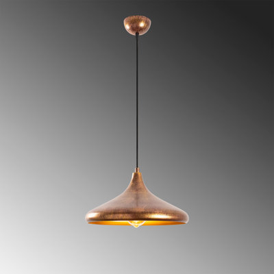 Adjustable Height Single Pendant With Metal Cap