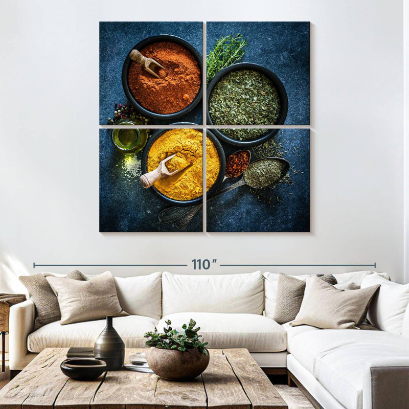 Yarlin Indian Food Spices, 74" H x 74" W