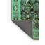 Tapis oriental en laine / polyester tissé à la machine en bleu-2081402050