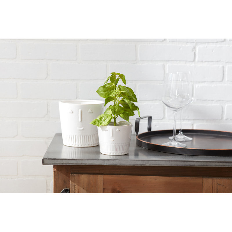 Ensemble de pots à fleurs en porcelaine 2 pièces