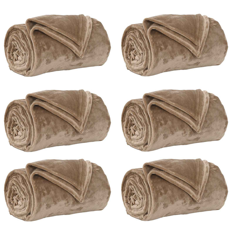 3-32 Throw Blanket, Camel, 200cm x 150cm