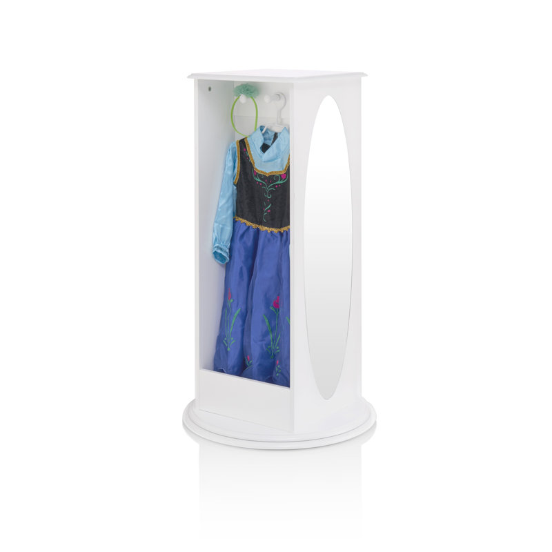 Kids Rotating Dress Up Storage, White