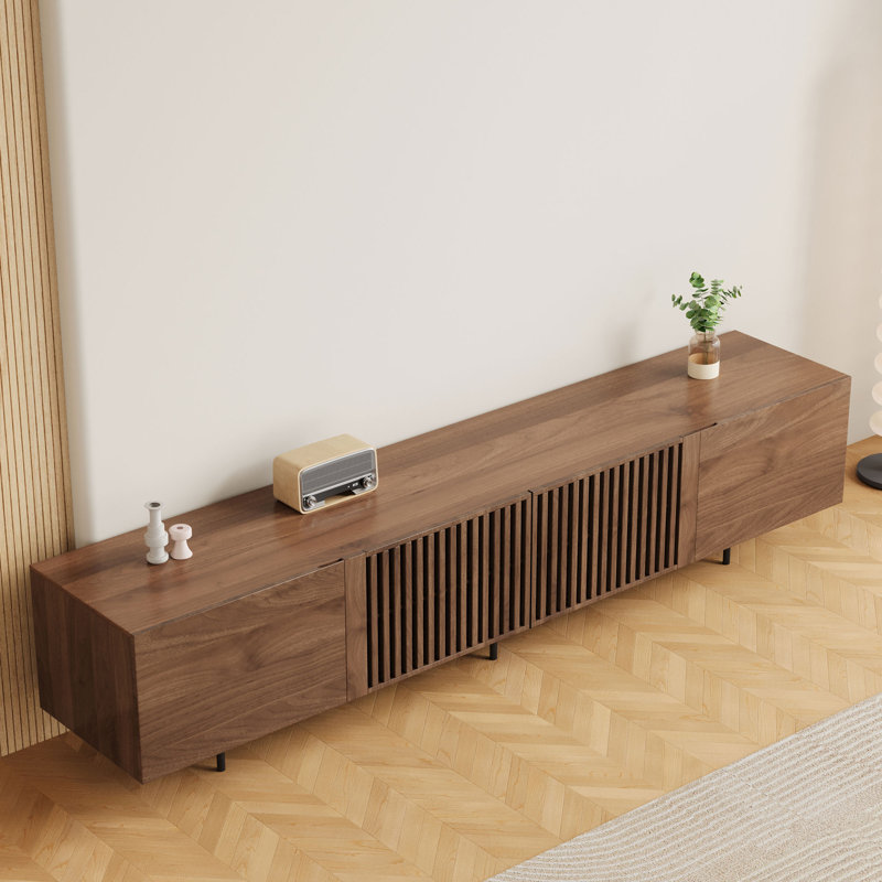 Retro Style TV Stand & Media Unit | TV Cabinet for 75-100 Inch TVs | Large Storage with Cable Ports | 1.8m & 2.4m Size Options | Premium Furniture for Living Room，Fast Dispatch From UK Warehouse — 2 Working Days