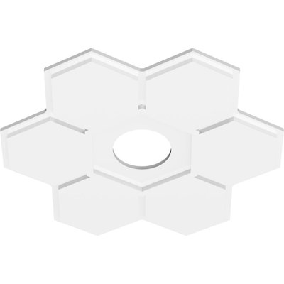 Médaillon de plafond contemporain en PVC de qualité architecturale Daisy