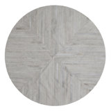 La Quinta Leather Striped Area Rug in Gray