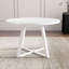 Ensemble de salle à manger 5 pièces, table à tréteaux ronde et 4 chaises rembourrées