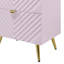 Table de chevet 2 tiroirs rose ultrabrillant-1338046026