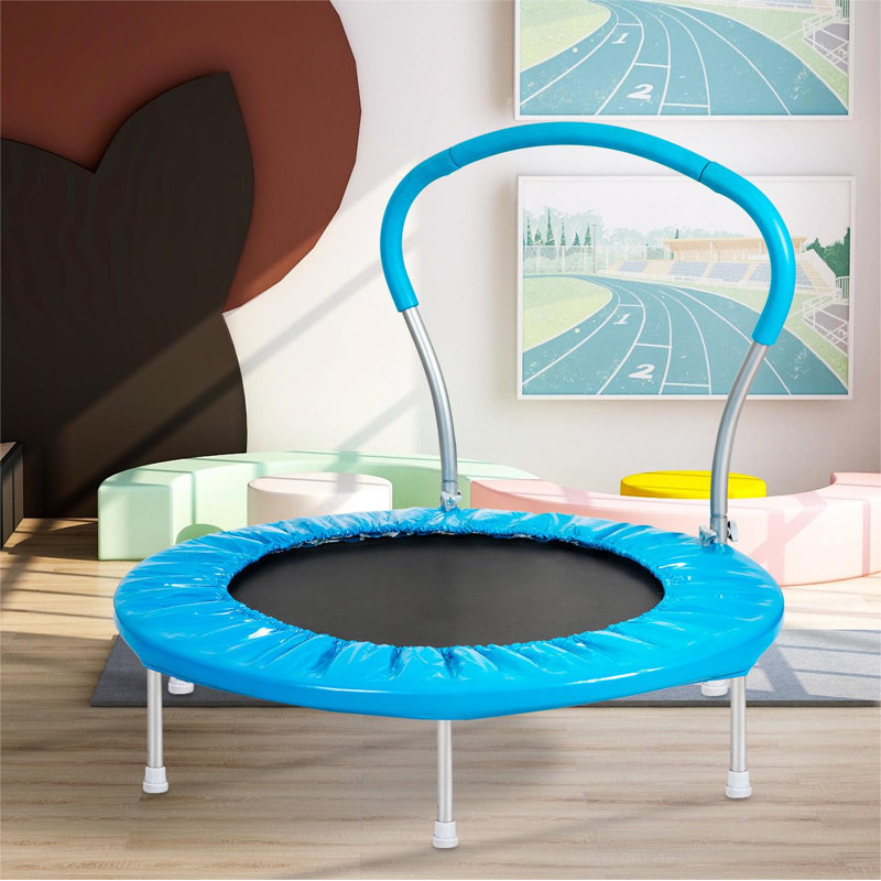 Trampoline pour enfant / tout-petit Novobey avec guidon, Bleu