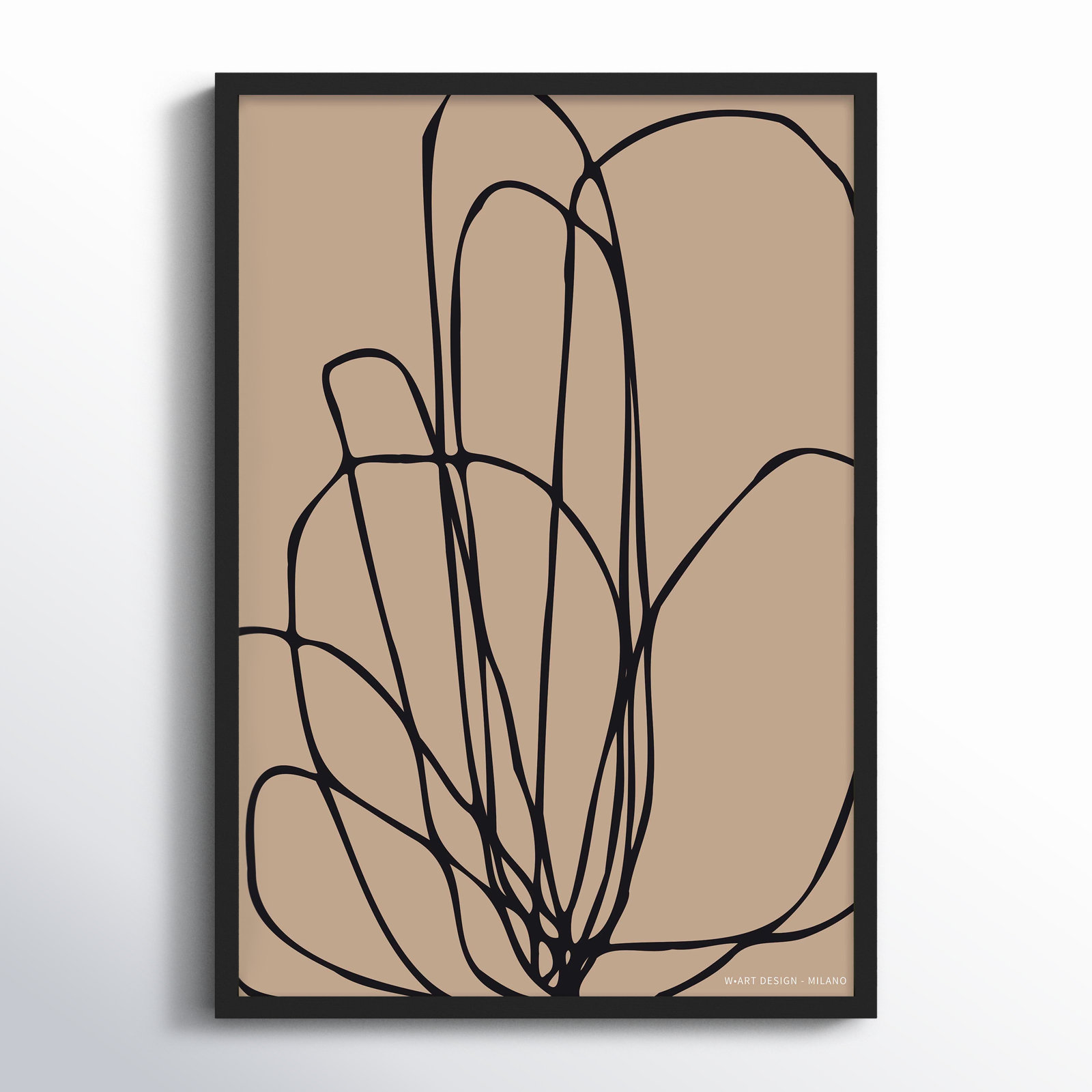 Tracings 3 by Romina Gadler, Black Framed Canvas, 38" H x 26.5" W x 1.25" D